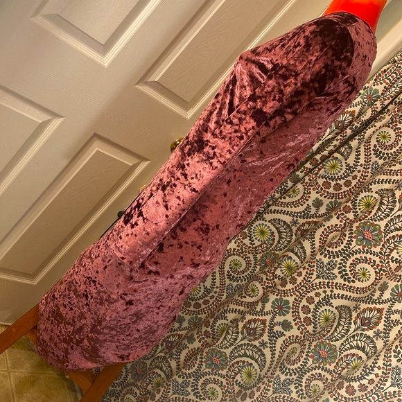 MICHAEL MICHAEL KORS Velur Purple Velvet Long Sleeve Dress - Picture 5 of 11